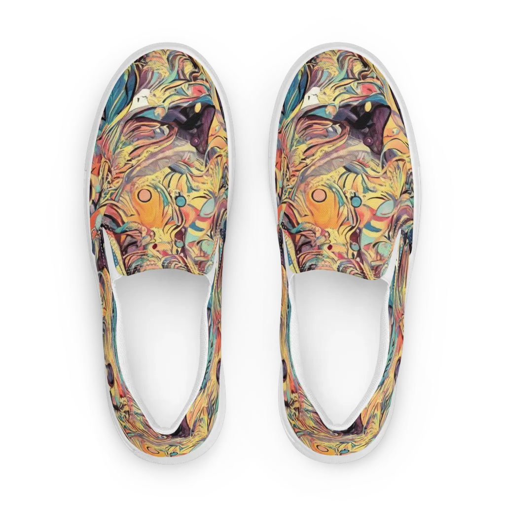 Harmonic Dream on Men's Slip-On Canvas Shoes — Front