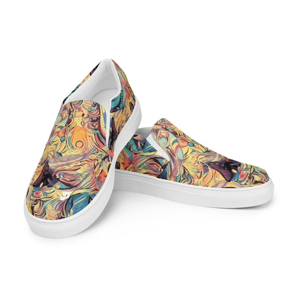 Harmonic Dream on Men's Slip-On Canvas Shoes — Left Front
