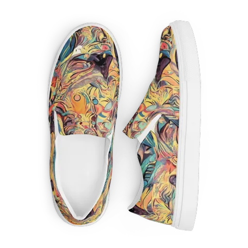 Harmonic Dream on a Men's Slip-On Canvas Shoes