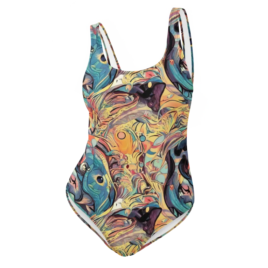 Harmonic Dream on One-Piece Swimsuit — Front