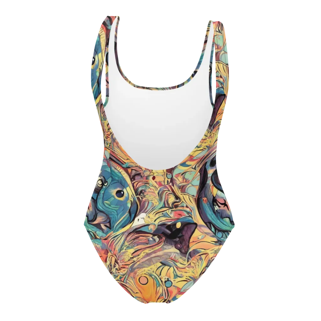 Harmonic Dream on One-Piece Swimsuit — Back