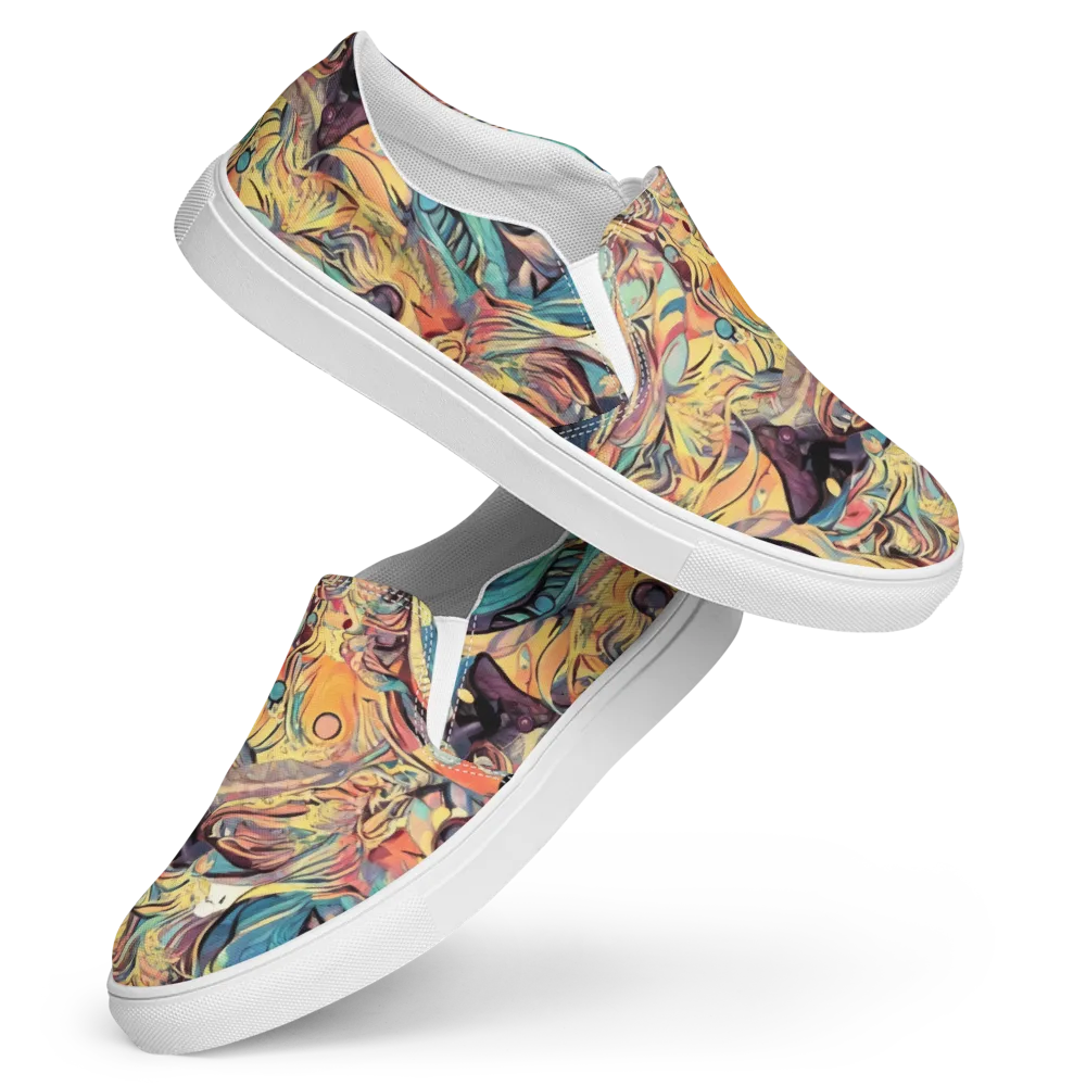 Harmonic Dream on Women's Slip-On Canvas Shoes — Front
