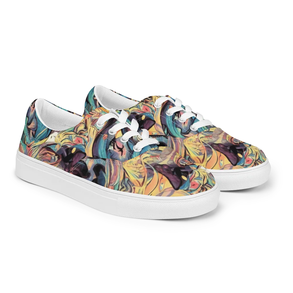 Harmonic Dream on Men's Lace-Up Canvas Shoes — Right Front