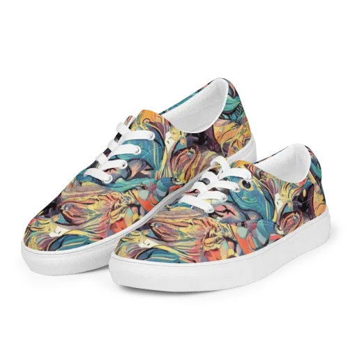 Harmonic Dream on a Men's Lace-Up Canvas Shoes