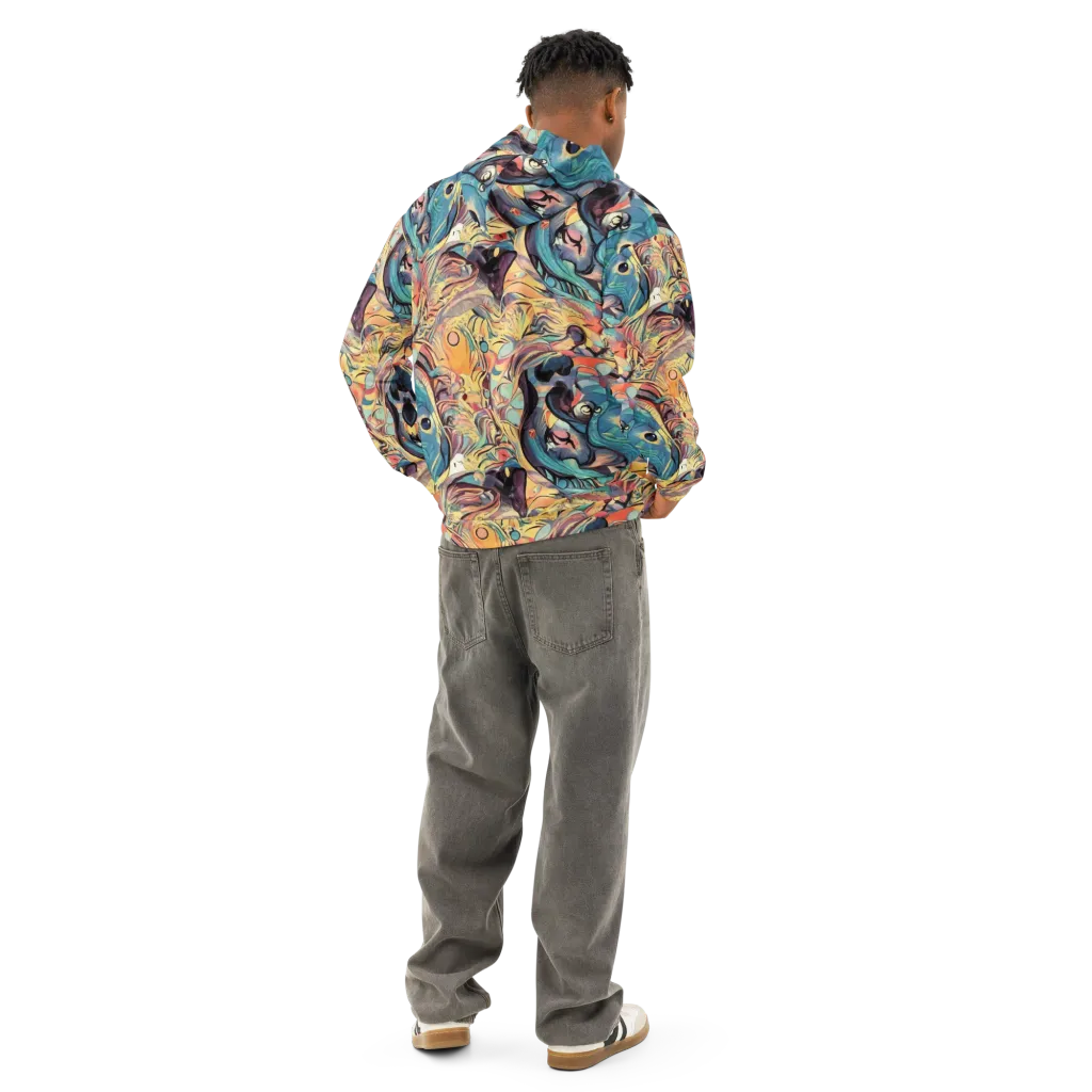 Harmonic Dream on Cotton Hoodie — Back