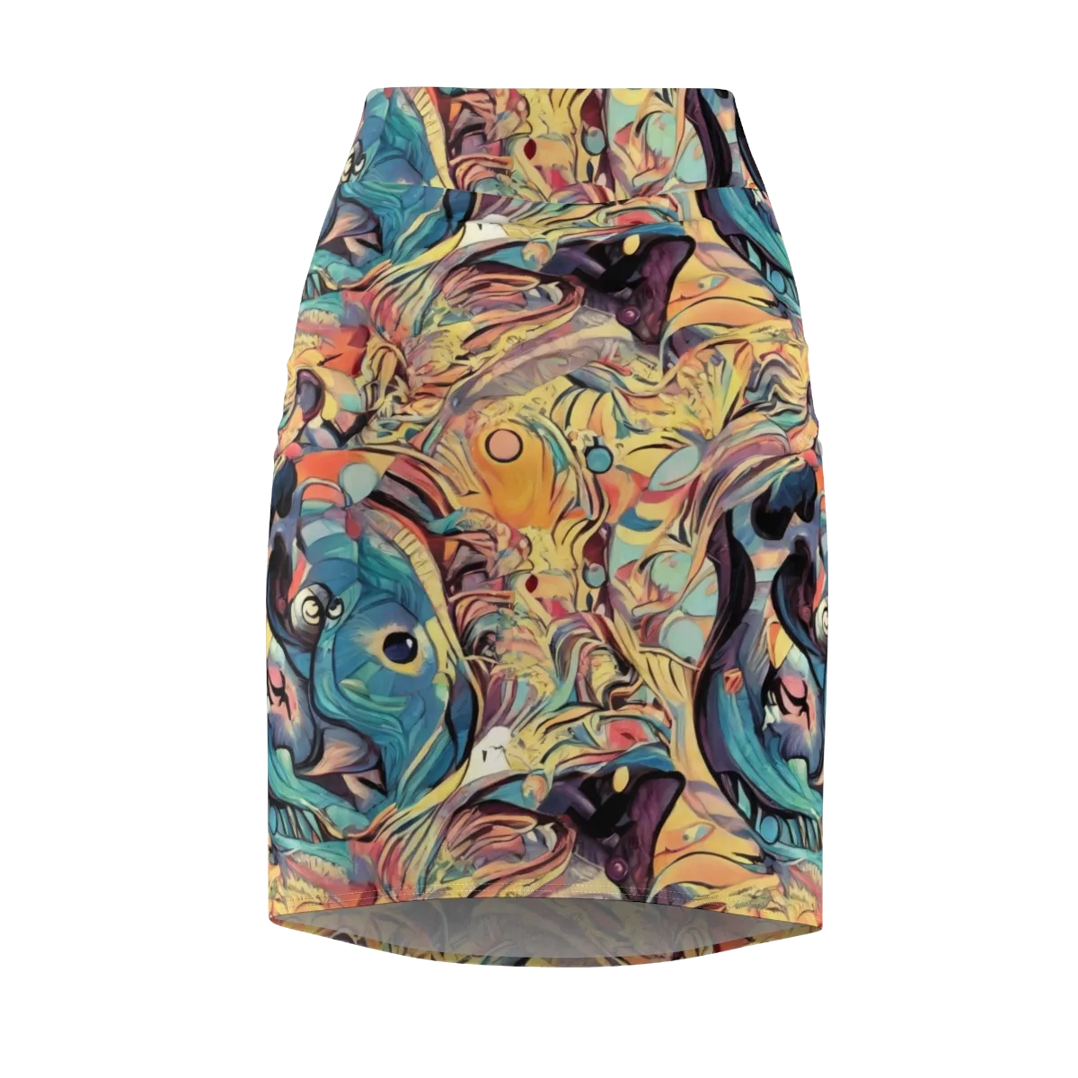 Harmonic Dream on Pencil Skirt — Front