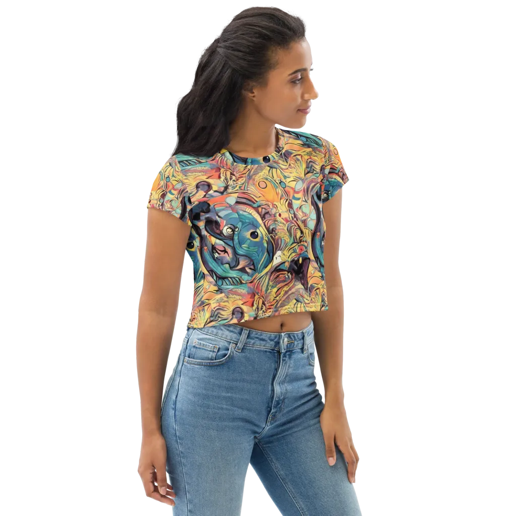Harmonic Dream on Crop Tee — Right Front