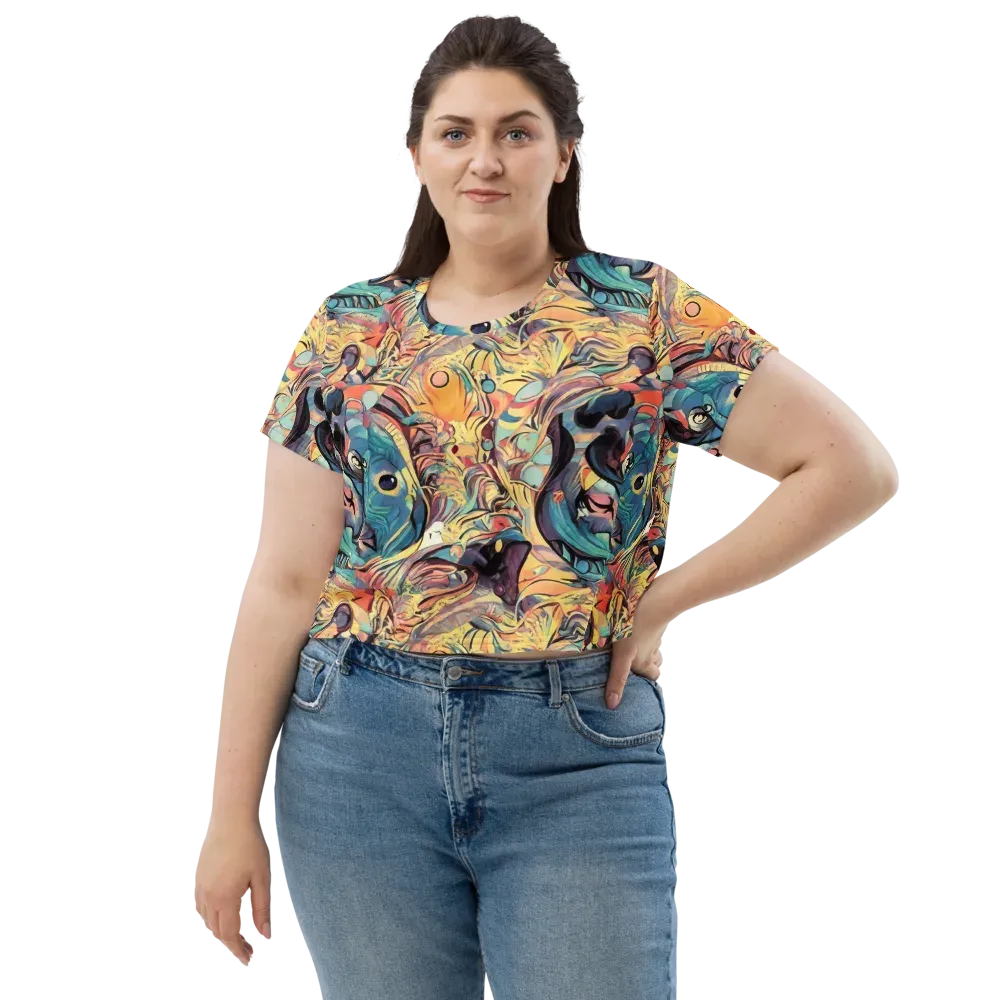 Harmonic Dream on Crop Tee — Front