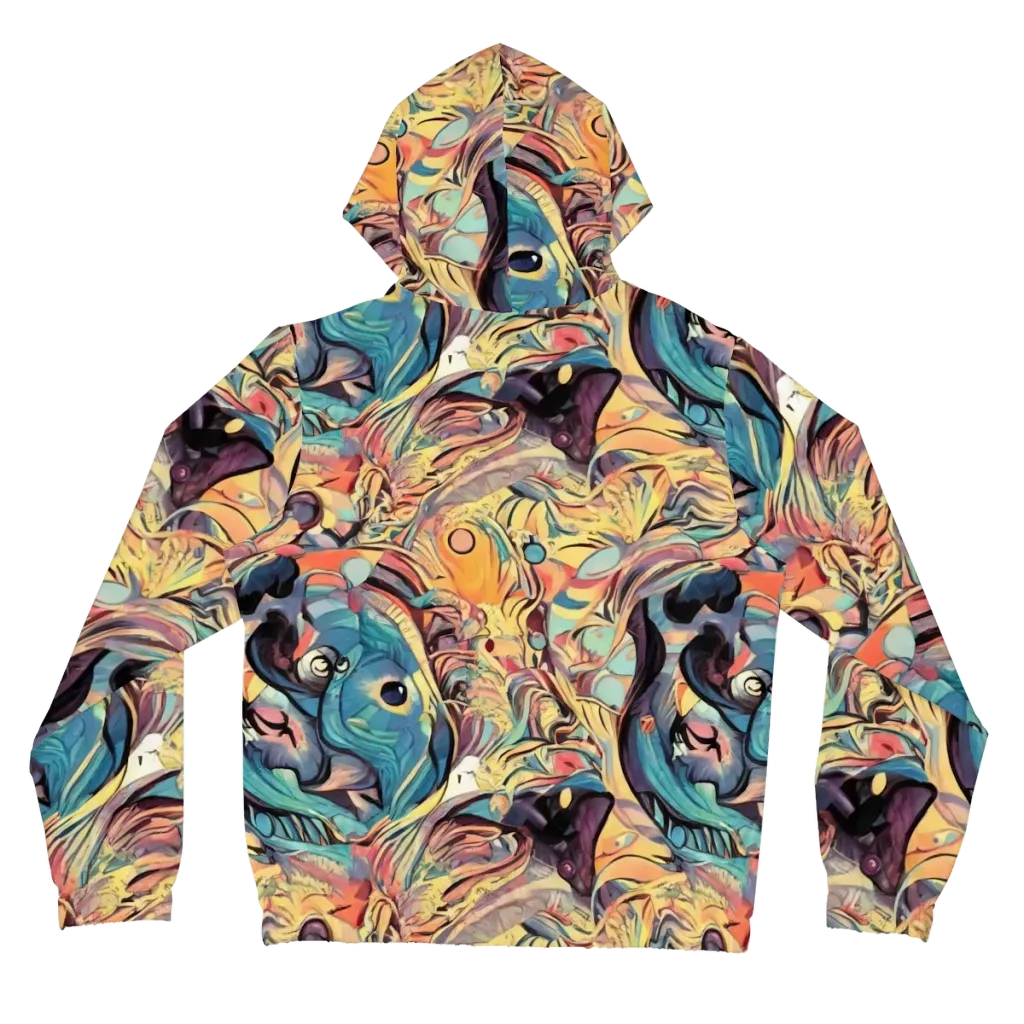 Harmonic Dream on Women's Full-Zip Hoodie — Back