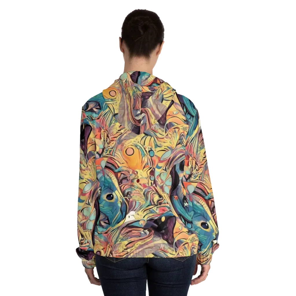 Harmonic Dream on Women's Full-Zip Hoodie — Back On Person