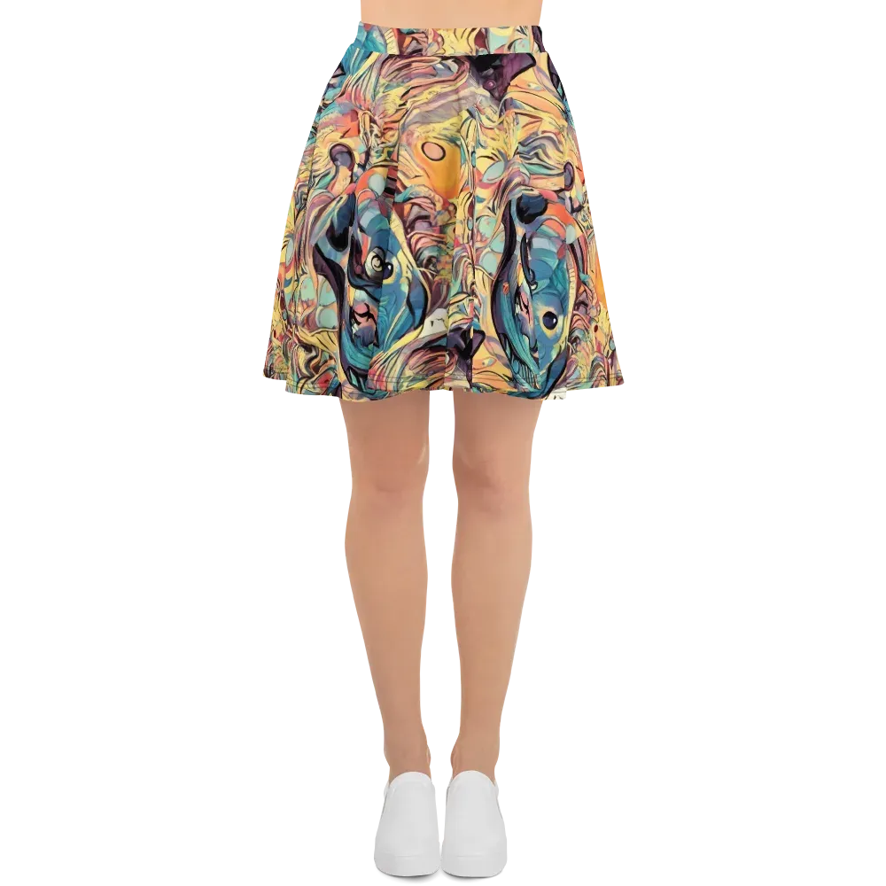 Harmonic Dream on Skater Skirt — Front