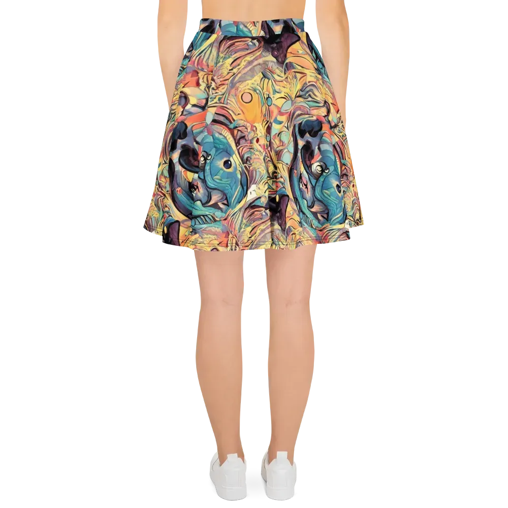 Harmonic Dream on Skater Skirt — Back
