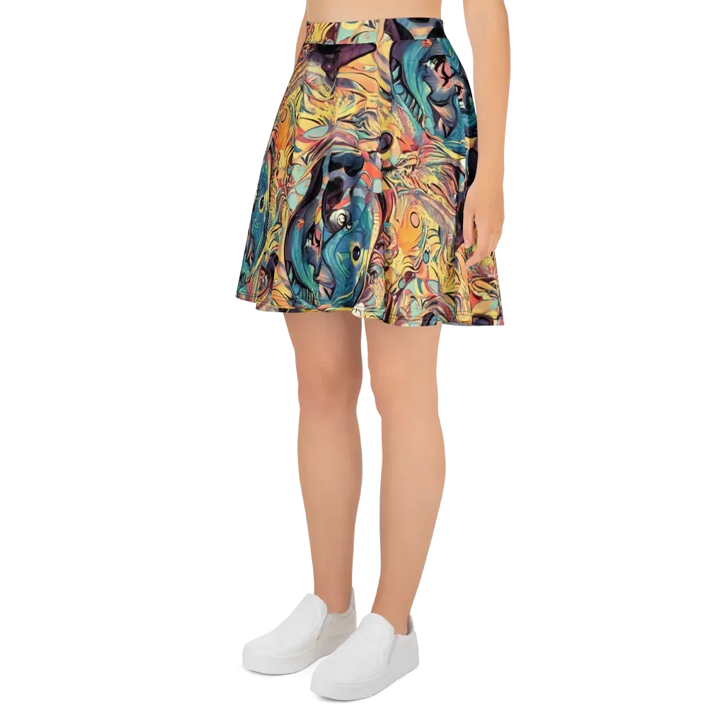 Harmonic Dream on Skater Skirt — Left