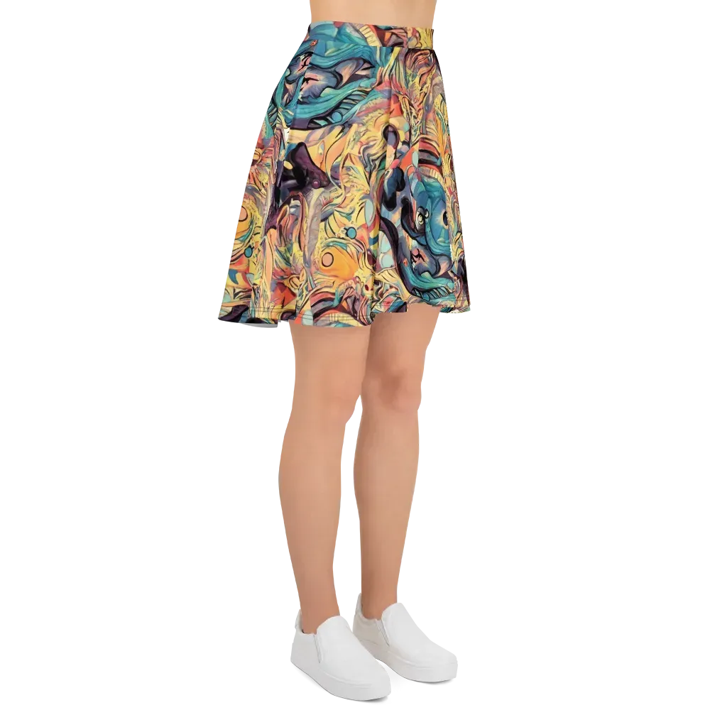 Harmonic Dream on Skater Skirt — Right