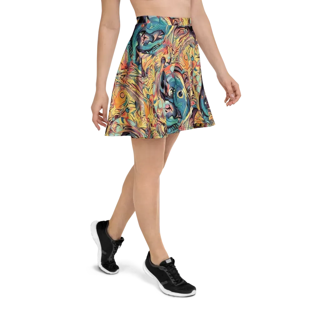 Harmonic Dream on Skater Skirt — Right