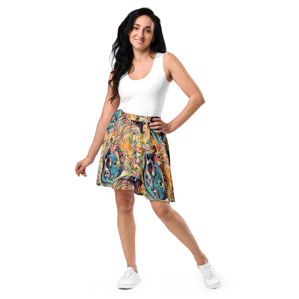 Harmonic Dream on Skater Skirt — Front