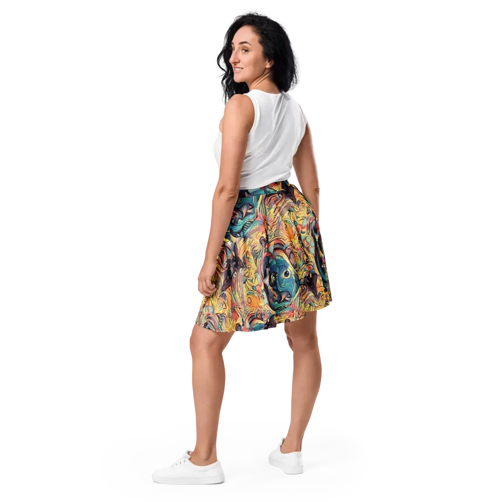 Harmonic Dream on Skater Skirt — Back