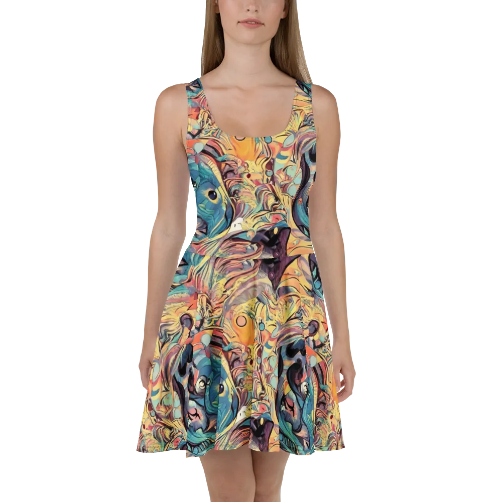 Harmonic Dream on Skater Dress — Front