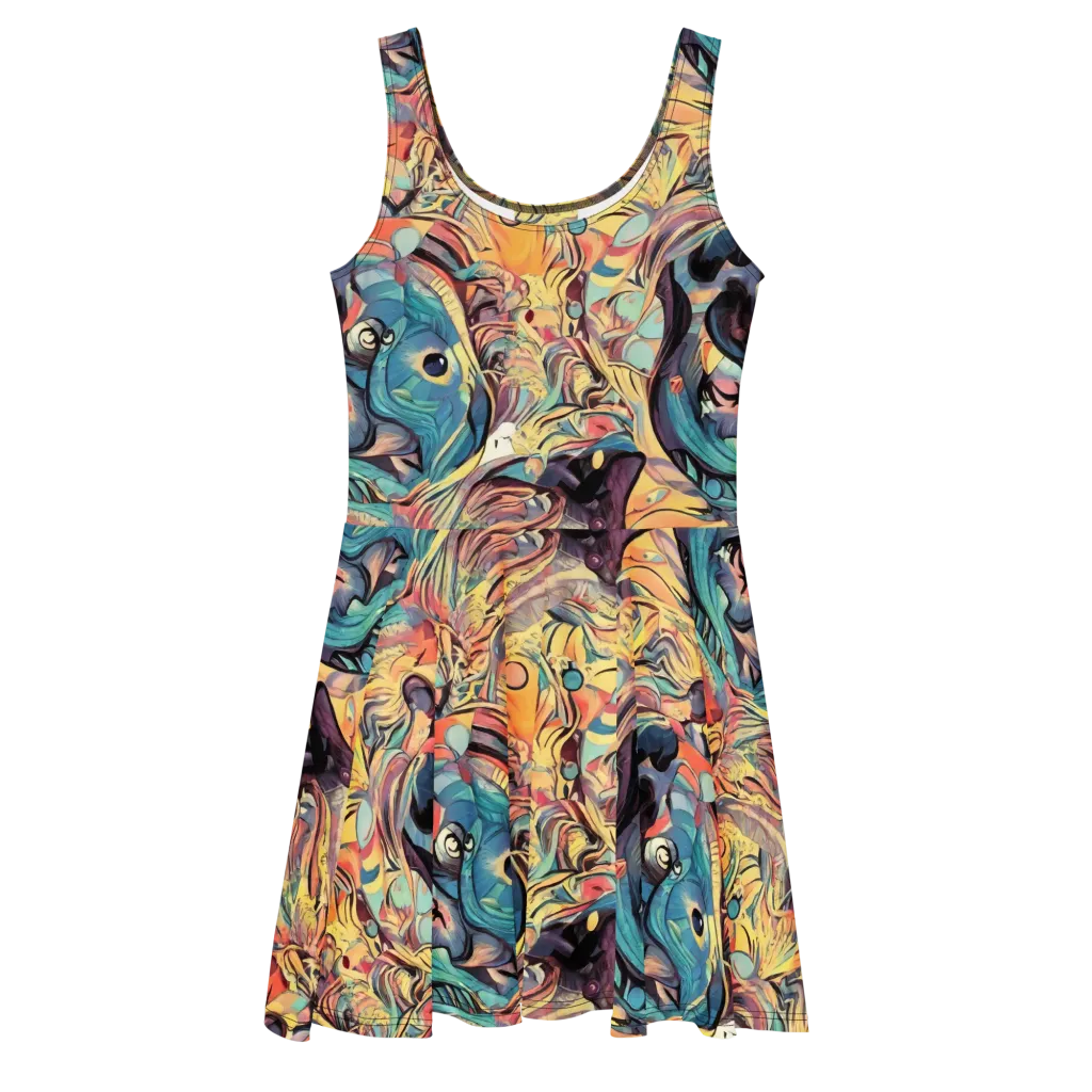 Harmonic Dream on Skater Dress — Front