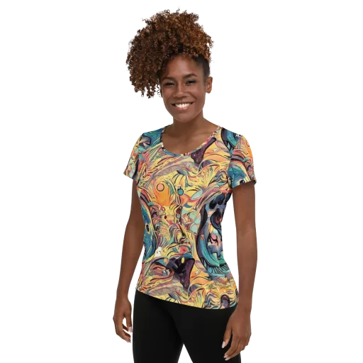 Harmonic Dream on a Women's Athletic T-Shirt