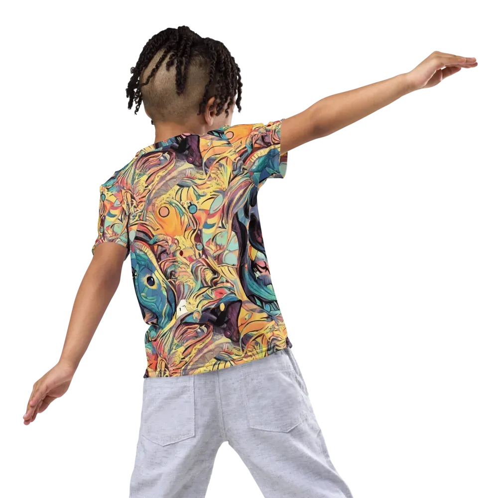 Harmonic Dream on Kids Crew Neck T-Shirt — Back