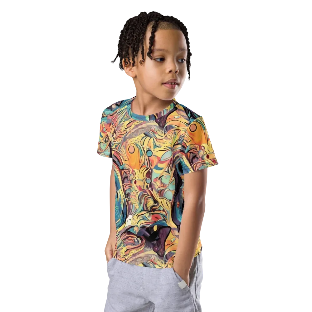 Harmonic Dream on Kids Crew Neck T-Shirt — Left Front