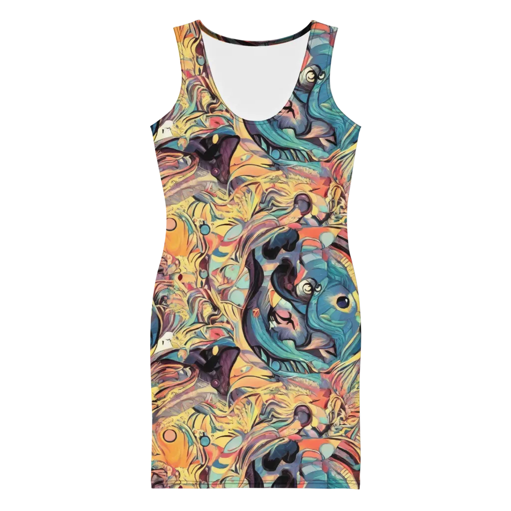 Harmonic Dream on Bodycon Dress — Front