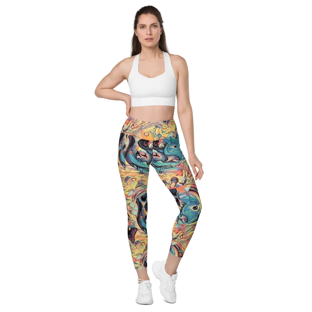 Harmonic Dream on Leggings with Pockets — Front