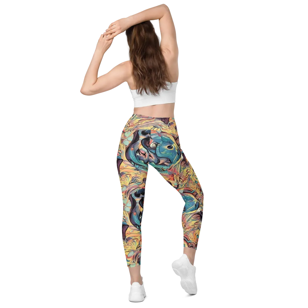 Harmonic Dream on Leggings with Pockets — Back
