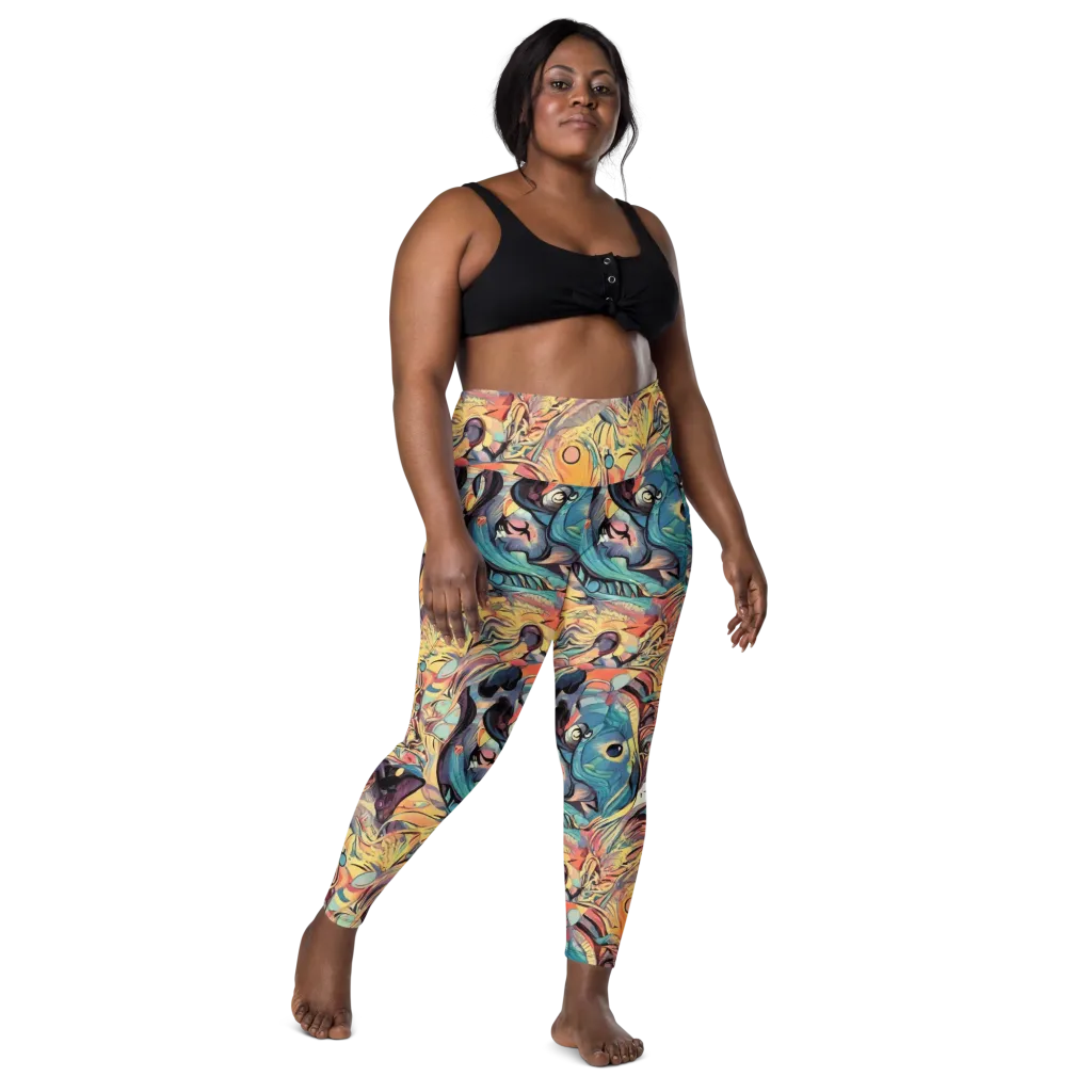 Harmonic Dream on Leggings with Pockets — Front