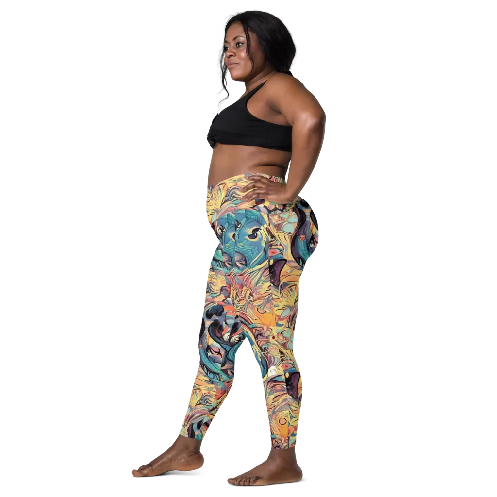 Harmonic Dream on Leggings with Pockets — Left