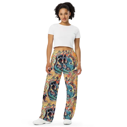 Harmonic Dream on a Wide-Leg Pants