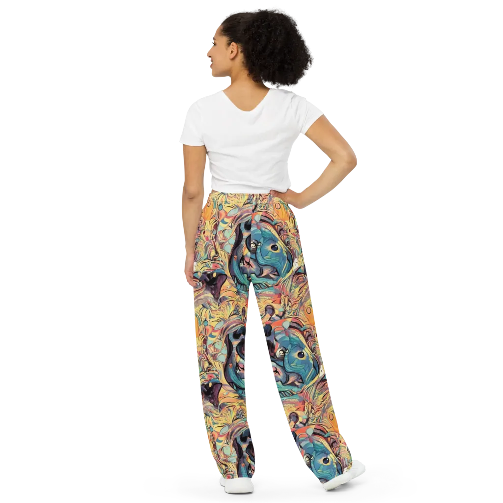 Harmonic Dream on Wide-Leg Pants — Back