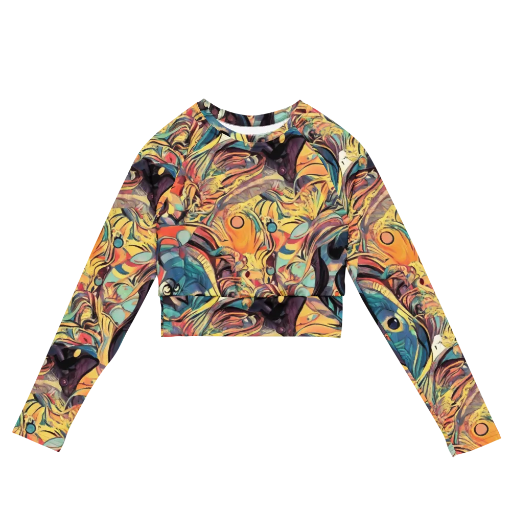 Harmonic Dream on Long Sleeve Crop Top — Front