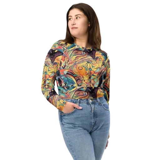 Harmonic Dream on a Long Sleeve Crop Top