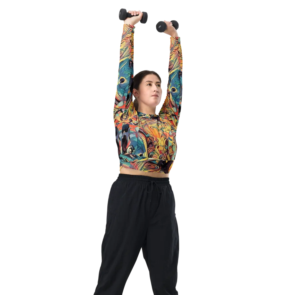 Harmonic Dream on Long Sleeve Crop Top — Right Front