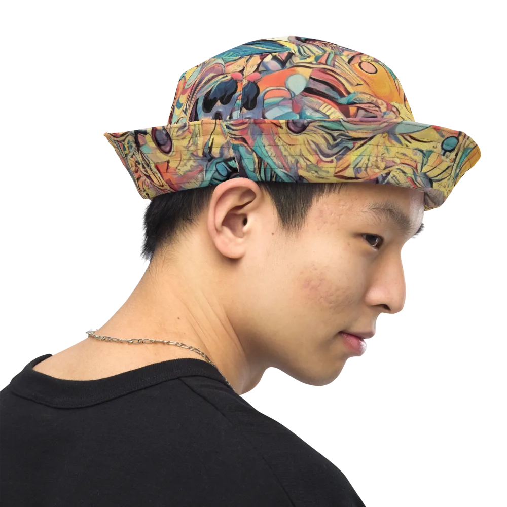 Harmonic Dream on Reversible Bucket Hat — Right Outside
