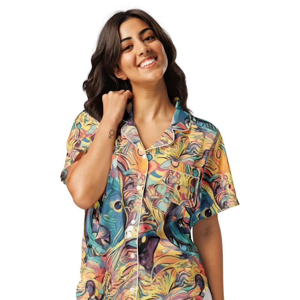 Harmonic Dream on Women's Short Sleeve Pajama Top — Front
