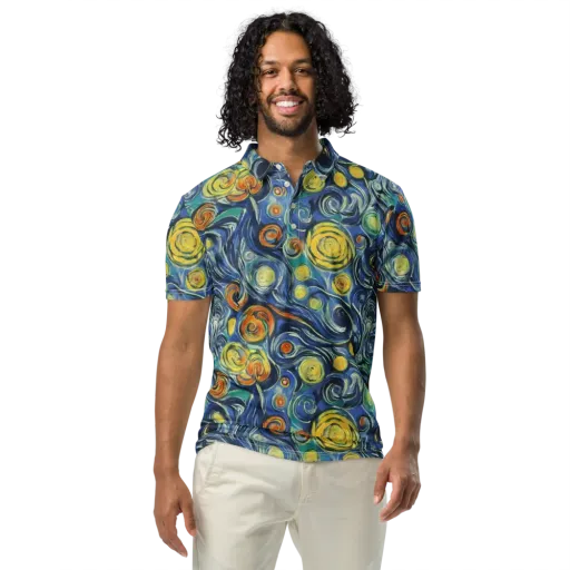 Lucent Harmony on a Men's Slim Fit Polo Shirt