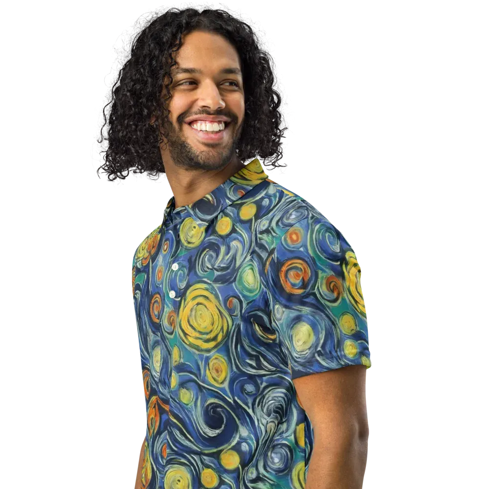 Lucent Harmony on Men's Slim Fit Polo Shirt — Left Front