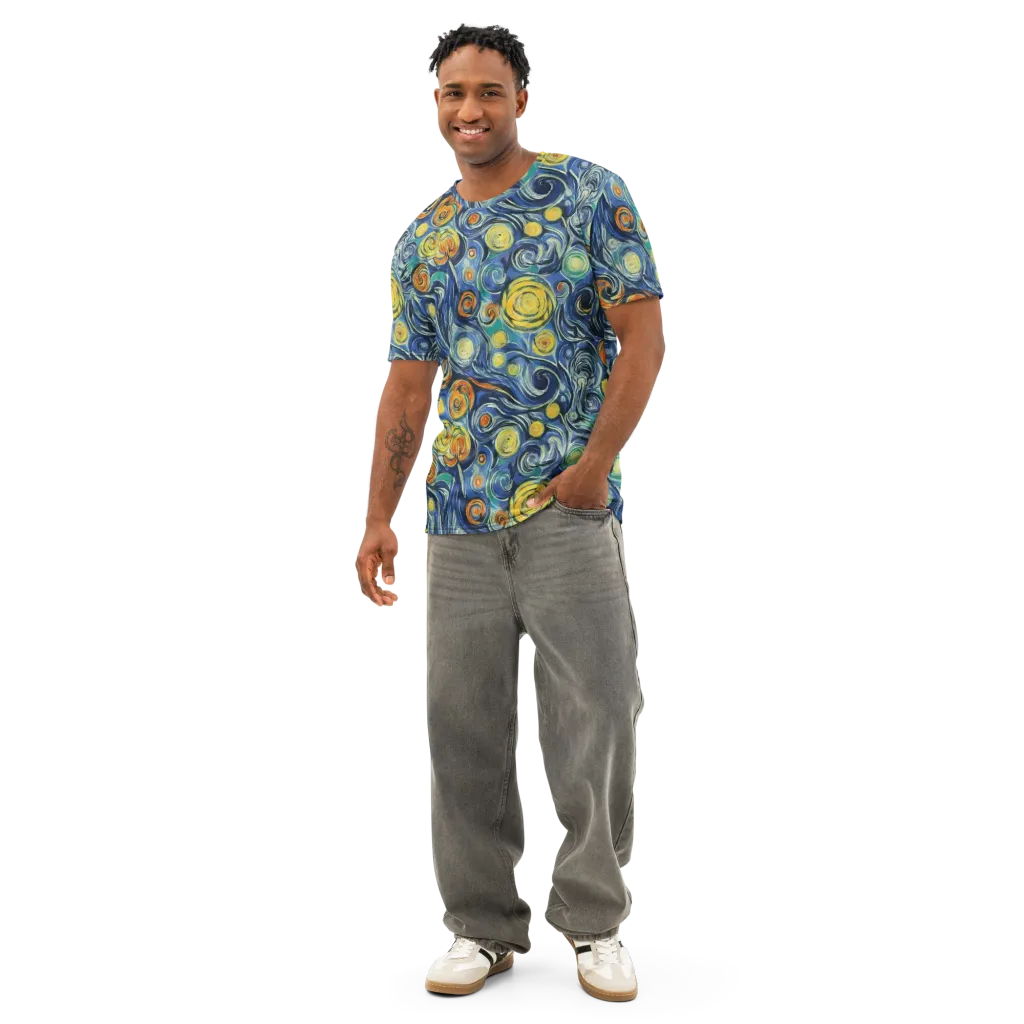 Lucent Harmony on Men's Cotton Crew Neck T-Shirt — Front