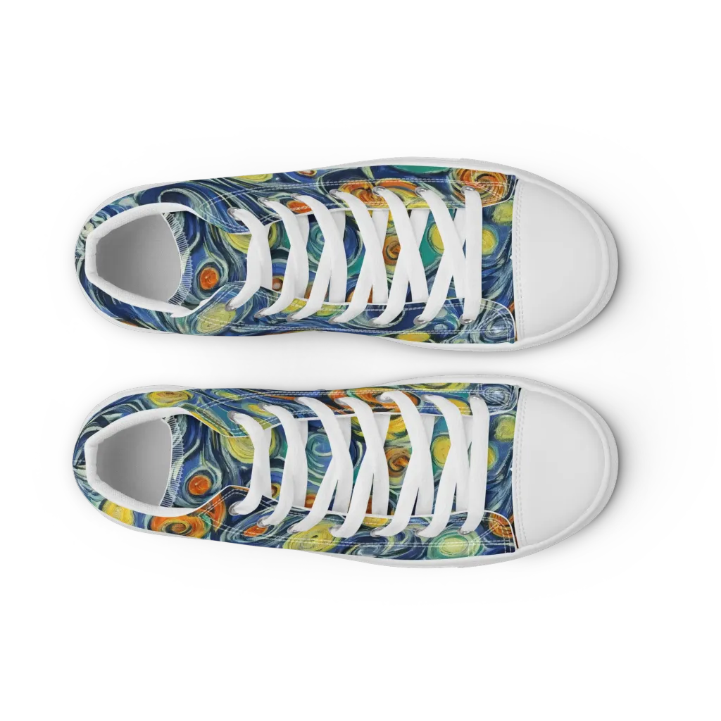 Lucent Harmony on Men's High Top Canvas Shoes — Front