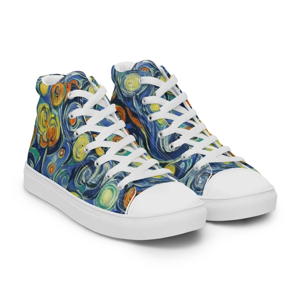 Lucent Harmony on Men's High Top Canvas Shoes — Right Front