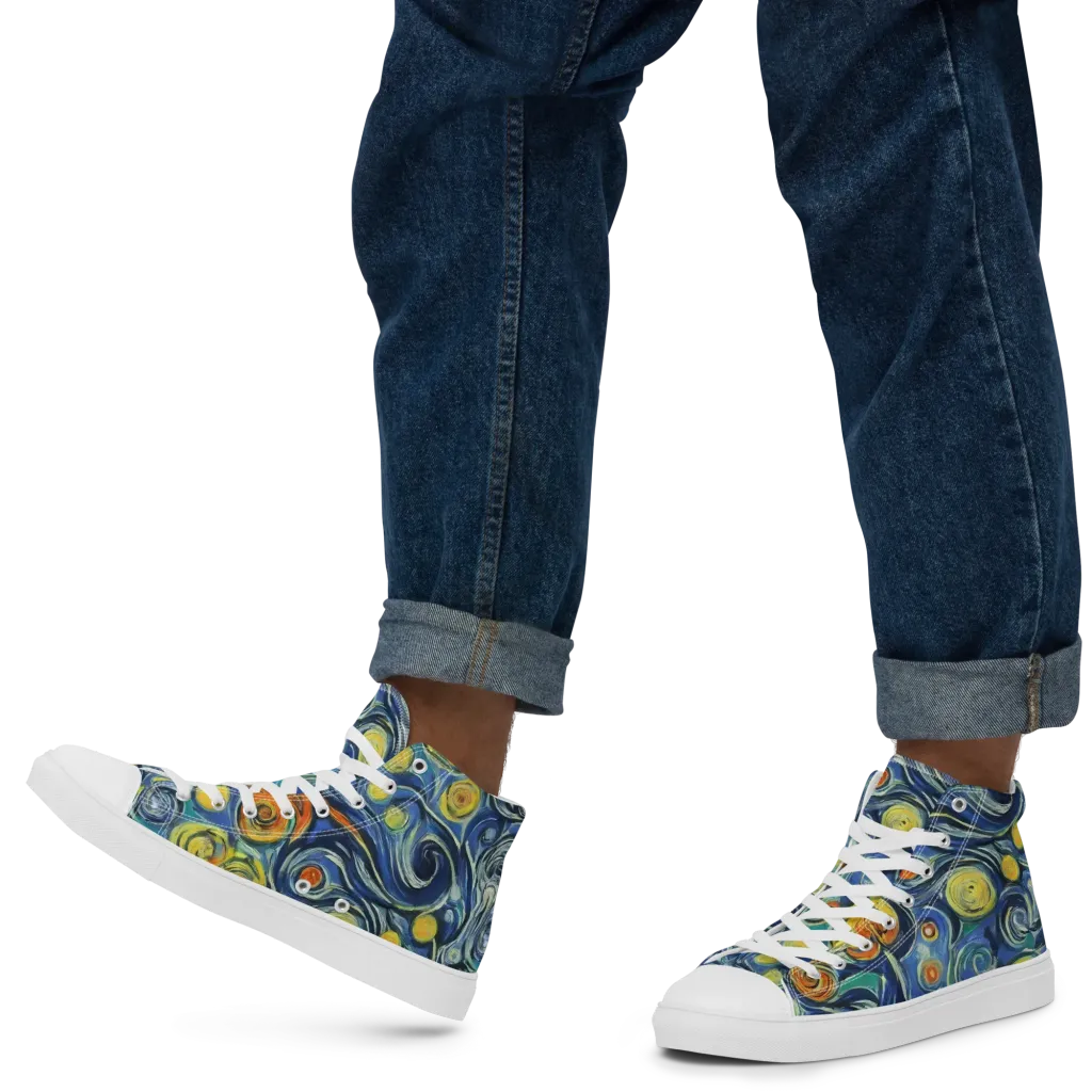 Lucent Harmony on Men's High Top Canvas Shoes — Left