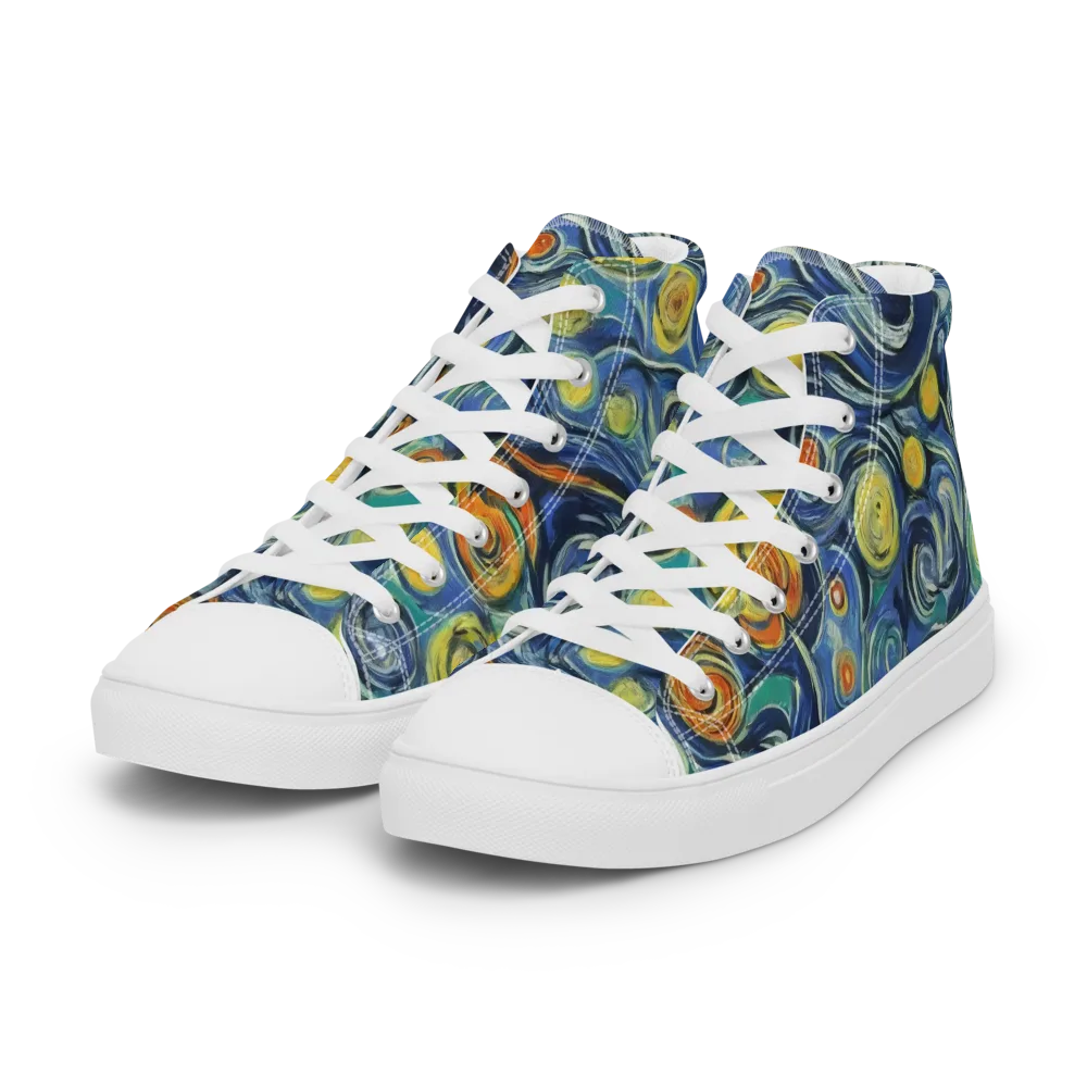 Lucent Harmony on Women's High Top Canvas Shoes — Left Front