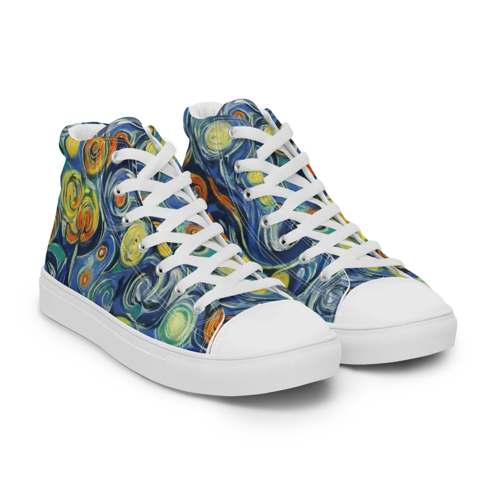 Lucent Harmony on Women's High Top Canvas Shoes — Right Front