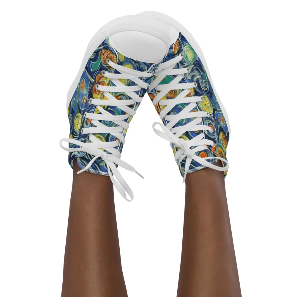 Lucent Harmony on Women's High Top Canvas Shoes — Front