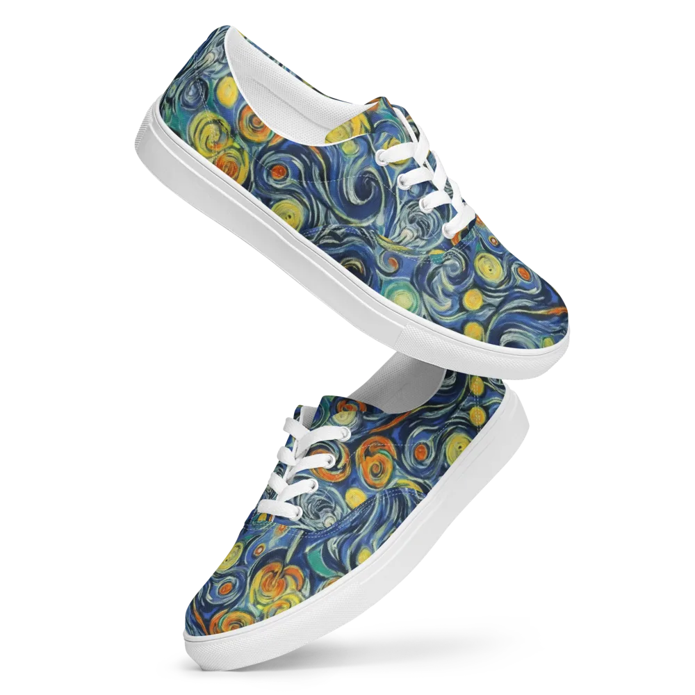 Lucent Harmony on Men's Lace-Up Canvas Shoes — Front