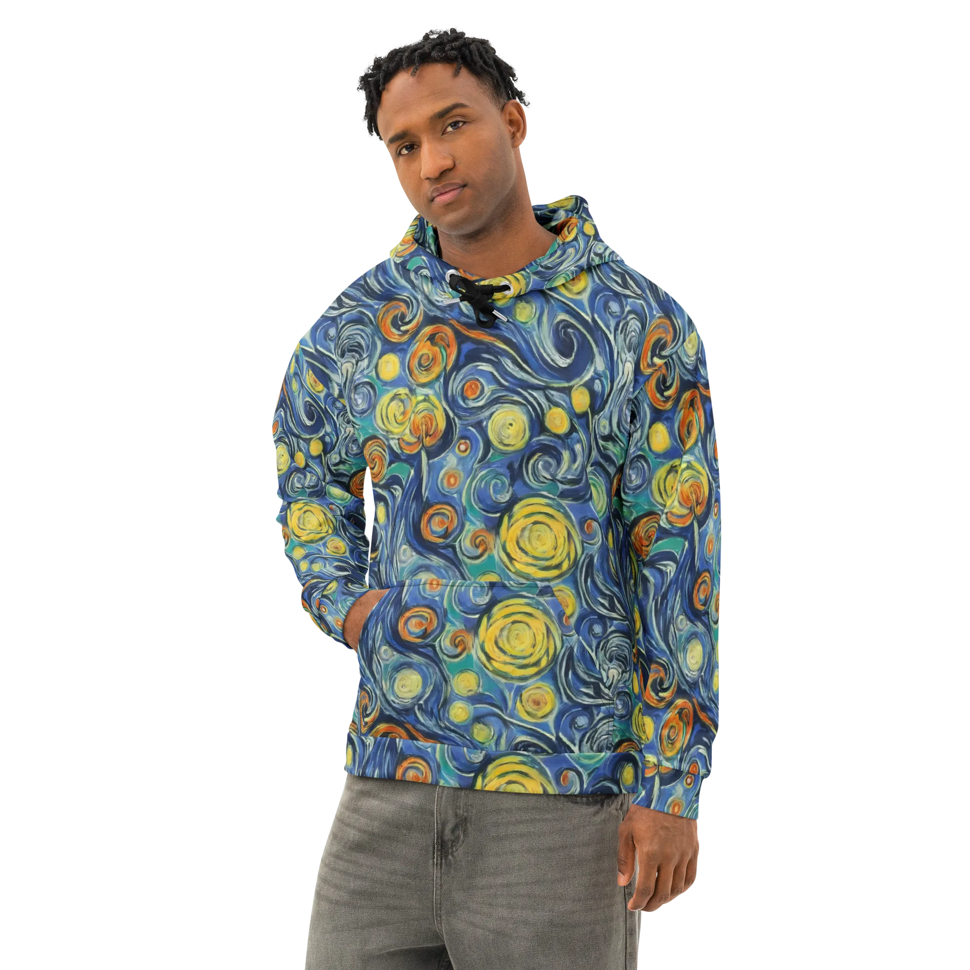 Lucent Harmony on Cotton Hoodie — Left Front