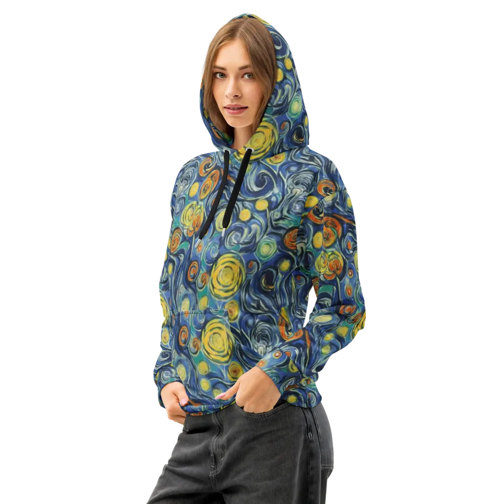 Lucent Harmony on Cotton Hoodie — Left Front